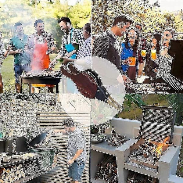 Pejsbælg Træ Håndlavet Luftblæser med Rem til Grill, Pejs, Bål og Brændeovn Brun