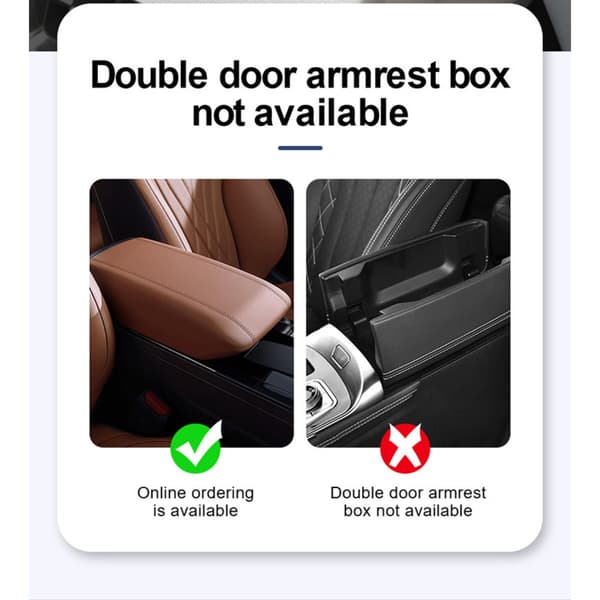 Car Armrest Storage Box: Double Cup Holder and Multiple Compartments for Commuting, Family Trips, and Carpooling, Phone Support, ABS Black, 18cm x 21.5cm x