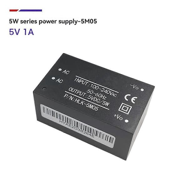 5 stk AC-DC Strømforsyningsmodul AC DC Omformer 220V til 5V Intelligent Koblingsmodul HLK-5M05