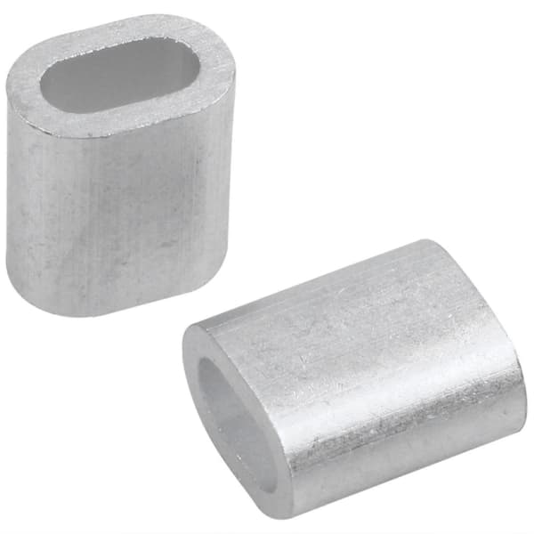 2 mm aluminium dubbelhåls vajerlås klämhylsa 400 st