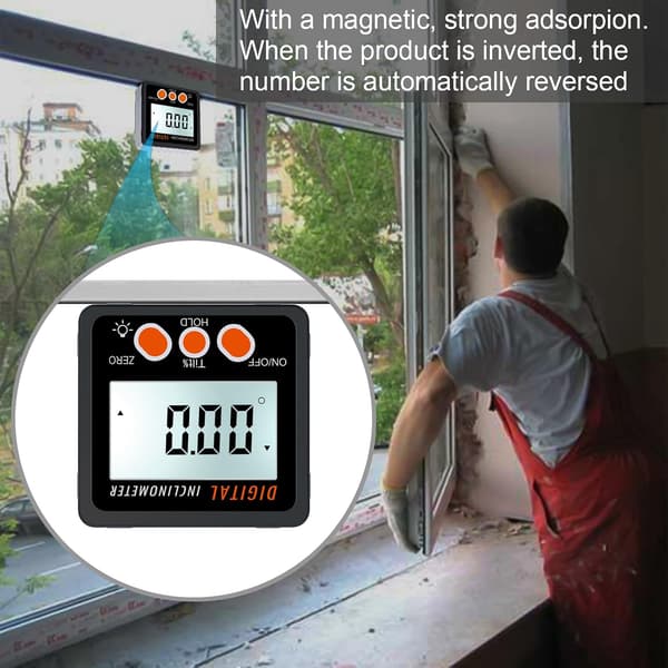 Digital Inclinometer 4*90° Magnetisk Goniometer Vandtæt IP54, u