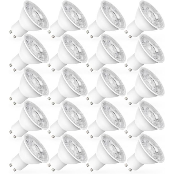 ®RisingFF GU10 LED-lamppu, viileä valkoinen, 7 W vastaa 70 W halogeenilamppua, 720 LM, LED-kohdelamput, ei himmennettävä, 20 kpl