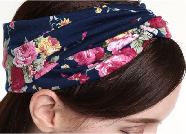 4 stk. hårbånd til kvinder, boheme-stil, vintage blomstermønster