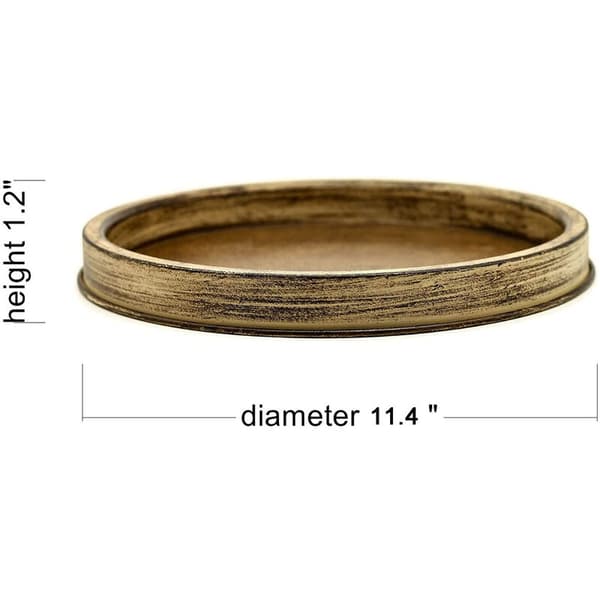Round Iron Tray, Farmhouse Style Candle Holder, Home Decor Tray, Coffee Table, Kitchen, Dining Room, Decorative Storage Tray