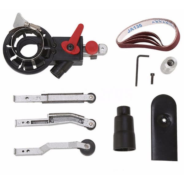 Belt Sander for 115/125 Angle Grinders + 3 Sanding Belts (Angle Grinder Not Included)