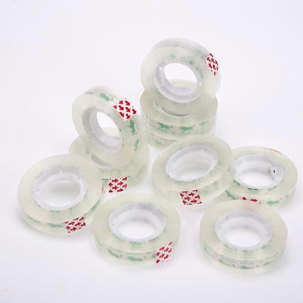 12 rullar transparent kontorstejp, 18 mm x 26 m, transparent kontorstejp liten tejp blomtejp