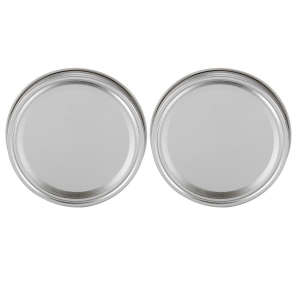 Glasbeholderlåg 10 stk. 70 mm sølv cirkulær ring med dækplade