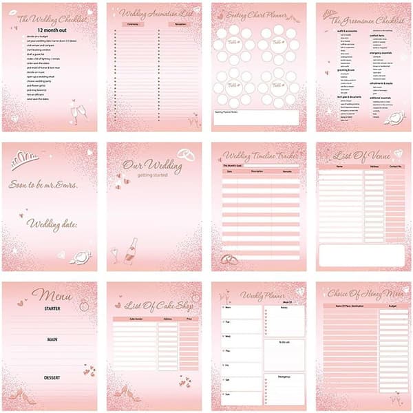 Wedding Planner Notebook: Customizable Event Planning, Budget Tracker & Checklist Organizer