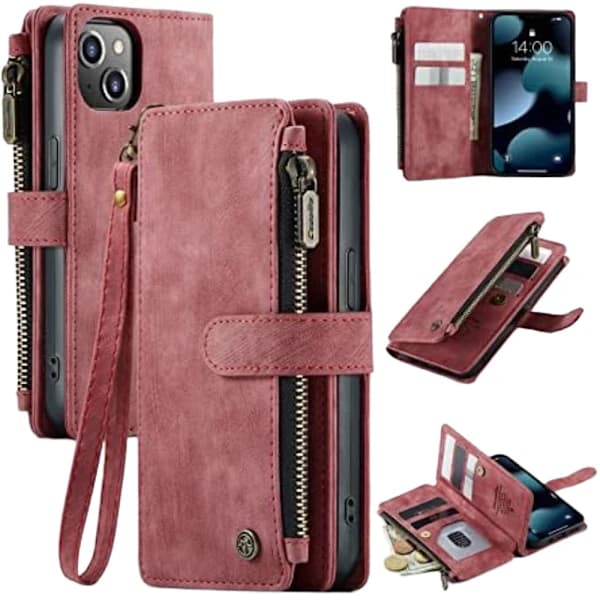 Caseme C30 Blomfodral för Samsung S23 Ultra Röd