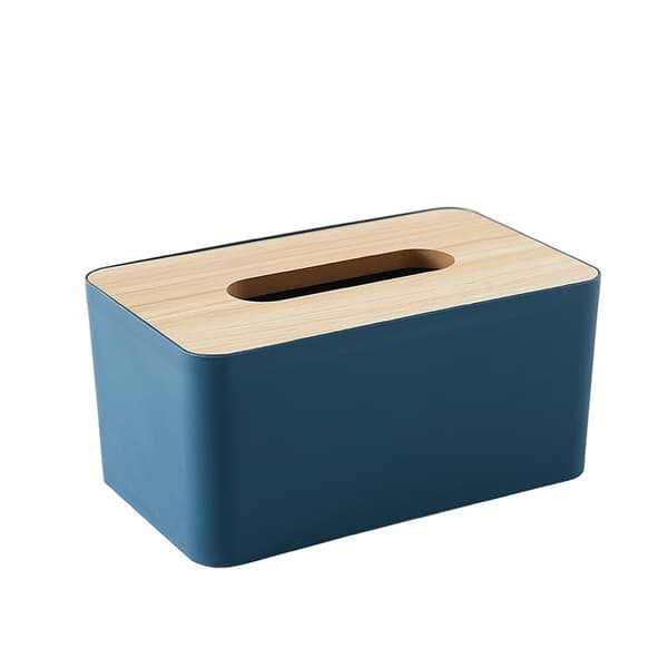Bambus serviettbeholder 20,5 cm blå