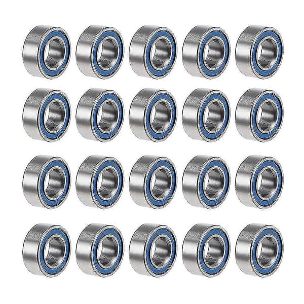 20 stk Mr105-2rs 5x10x4mm Kuglelejer Stål Dobbelt-afskærmede Miniaturekuglelejer, blå