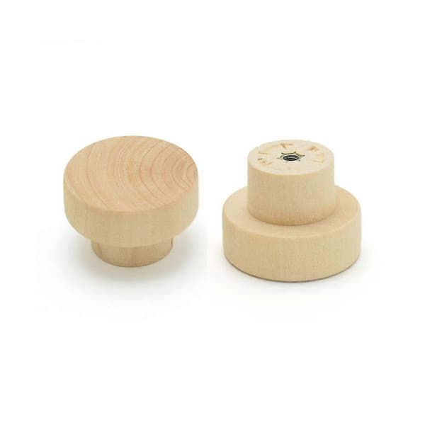 15 Pcs Wooden Drawer Knobs, Furniture Knobs, Wooden Cabinet Knobs for Cabinets and Drawers, Round W