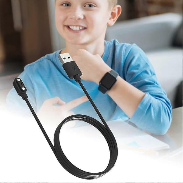 Smartklokke Lader Sikker Magnetisk Hurtiglading Smartklokke Dock Lader Adapter 2 PIN Armbåndsur Ladekabel Ledning [DB]