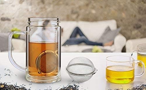 2 stk. rustfri te-si i mesh, 5,3 cm, te-si til te