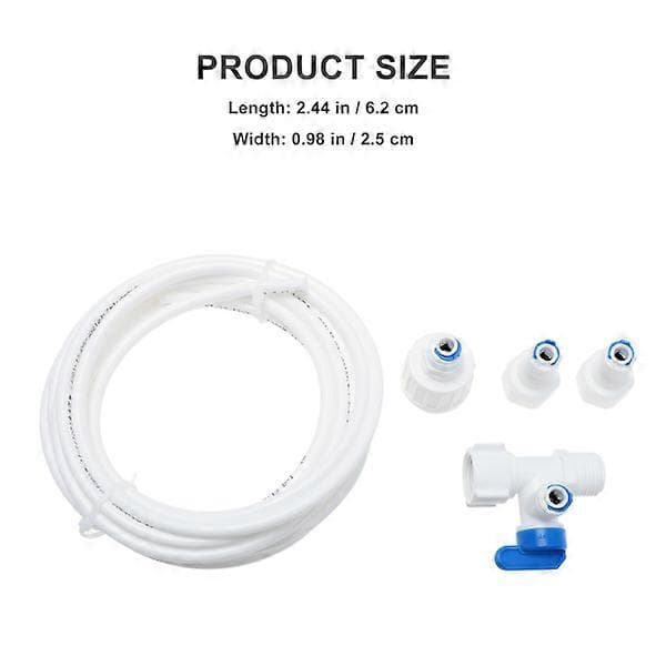 1 set Ice Maker Water Pipe Water Line Connection Kit Useful Ice Maker Installation Kit White 6.2x2.5cm White 6.2x2.5cm