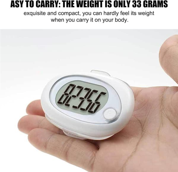 3D Pedometer for Walking, Simple Step Counter for Walking with La