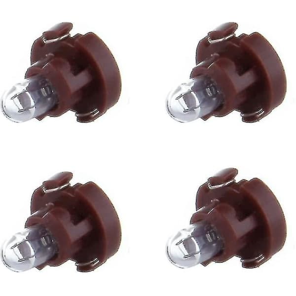 4-paknings erstatningspærer for dashbord, AC-panel, midtkonsoll, varmhvite T3 Neo Wedge halogenpærer 12V