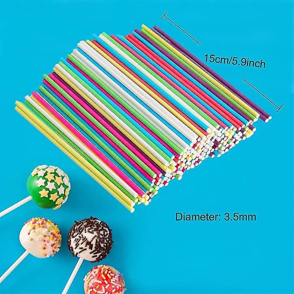 100 stk. slikkepindstave, Marshmallow