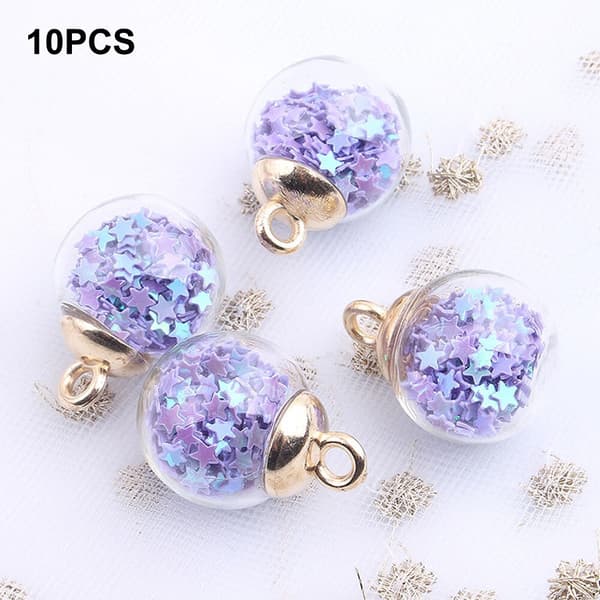 10 stk DIY Julekugler Julepynt Stjerne Paillet Boligindretning DXGHC