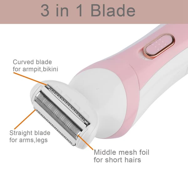 Kvinnelig Epilator Mini Bikini Armhuler Armer Ben Smertefri Hårfjerning Dame Kroppsbarbermaskin