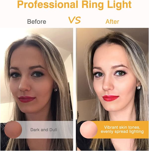 1 Piece Rechargeable 60 LED Selfie Ring Light for Phone, Laptop,