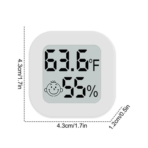 6-pak Mini Digital Termometer Hygrometer Indendørs LCD-skærm [DB]