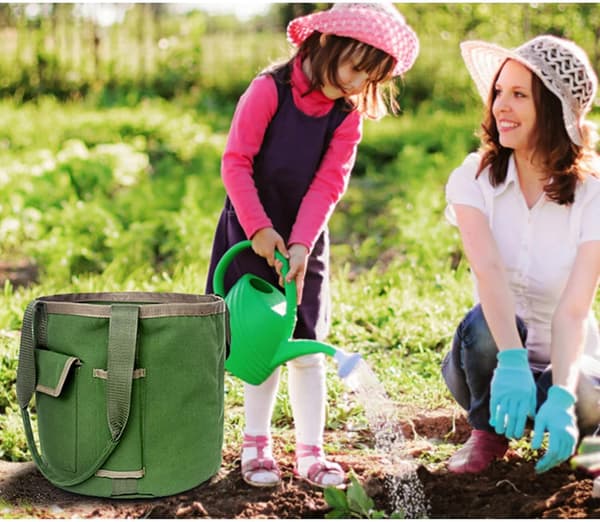 Garden Tool Bag, with Compartments for Tools, Sturdy Canvas Storage Set for Women, Men, and Gardeners (Bag Only/No Tools)