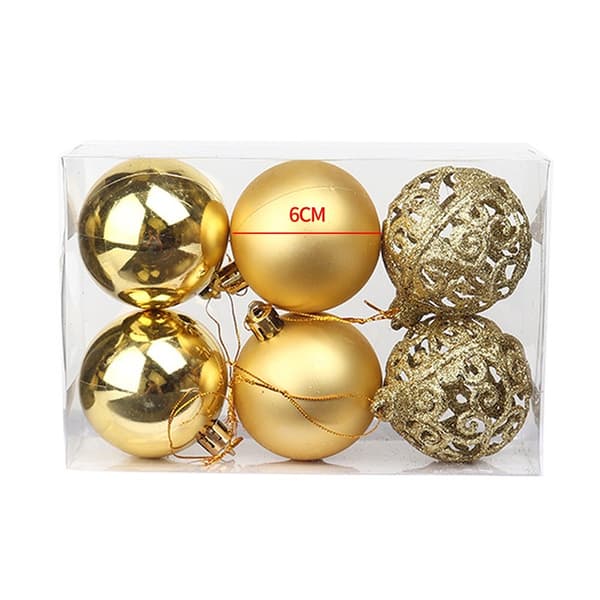 6 stk juletrekuler Takluke Lys Hul Kule Christ DXGHC