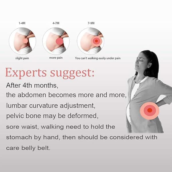 Pregnancy Belt - Abdominal and Pelvic Support - Comfortable Maternity Belly Band One Size