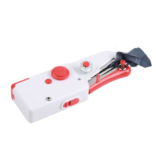 Handheld Sewing Machine Red Lightweight Portable ABS Stainless Steel Electric Sewing Machine for Crafts Sewing Machine