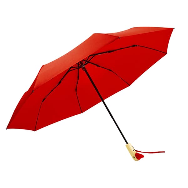 Sun Rain Paraplyer Kompakt Paraply Rejseparaply Holdbar Sammenfoldelig Paraply Rød
