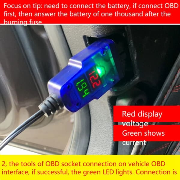 Nødstrømsbatteriklemme ECU-hukommelsessparer til OBD2 12V ABS Strømafbrydelseshjælp Erstatning