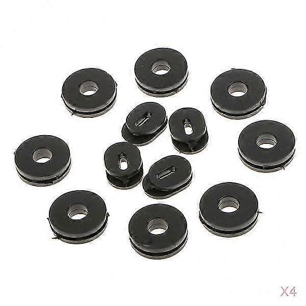 48x Black Rubber Side Cover Grommets For Motorcycle Car Auto Gs125