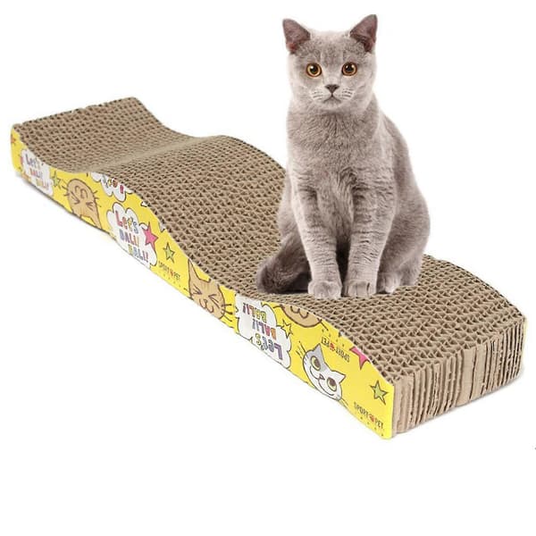 3x Kitten Corrugated Scratch Board Scratch Mat Bed Mat Scratch Care