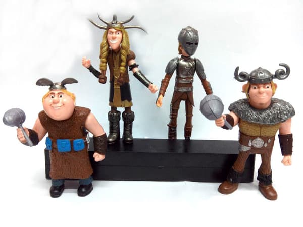 8 stk. vikinge actionfigurer - Hikke, Astrid, Stoick, Gobber, Snotfjæs, Fiskeben, Tuffnut & Ruffnut søde legetøjsfigurer