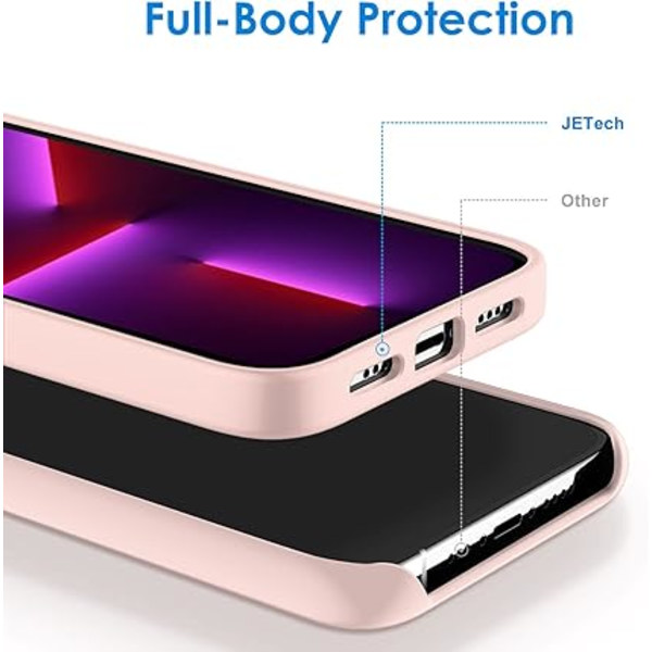 (Rose) Silikondeksel til iPhone 13 Pro 6,1 tommer, etui i