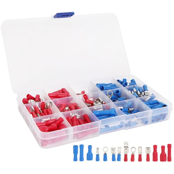 200 Pcs Insulated Crimp Terminals for Vehicles, Compatible with Various Brands