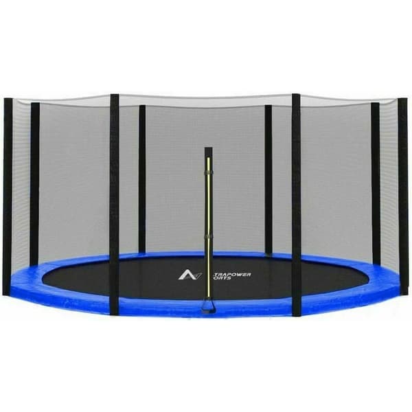 SPORTS Reservedele Trampolin Net Sikkerhedsnet til Trampoliner 183 cm - 6 Stænger Sort
