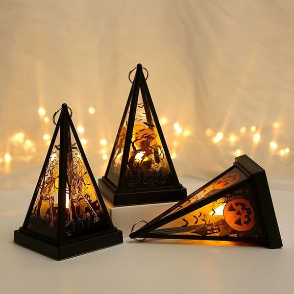 Gresskarformet lysestake for Halloween-dekorasjoner Stil 2