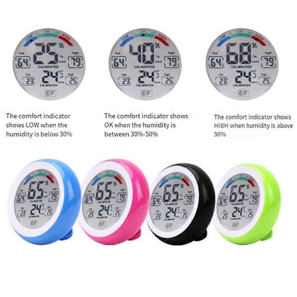 Digital Hygrometer Termometer för Inomhusbruk, Röd