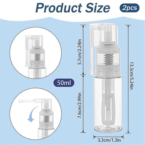2 st Glitter Duster Sprayer Transparent Hantverk Glitter -Flaska