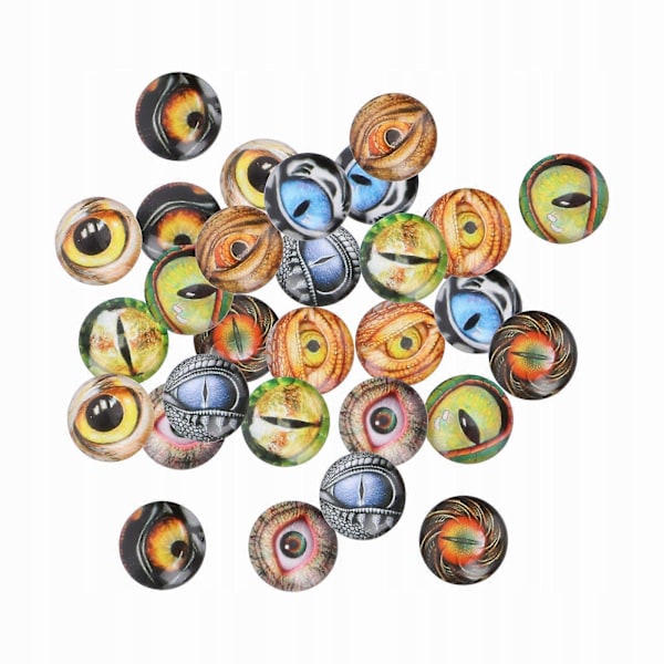 Runda Cabochons Flatback Djuröga Glas Sticker