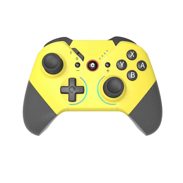Trådlös Switch-handkontroll Kompatibel med PC/iOS/Android/Lite/OLED, Programmerbara bakre knappar, Layout av ABXY kan ändras (Gul)