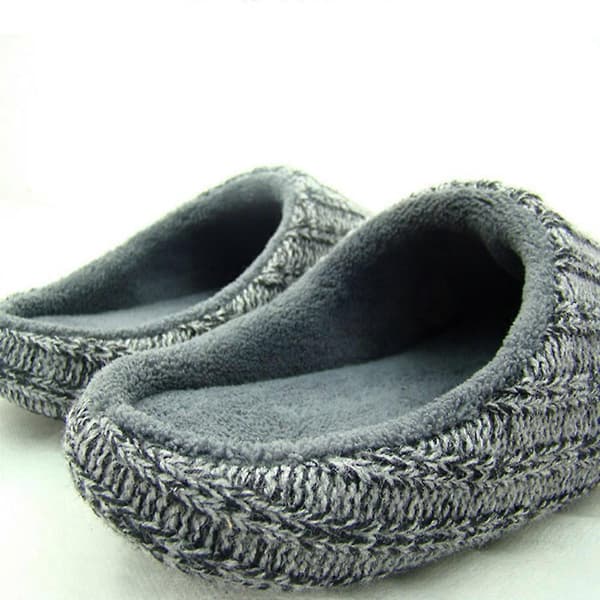 Innetofflor Memory Foam Slip-On Sovrum Bekväma Sommar Lätta Utomhusskor Med Gummisula-Grå-40-41