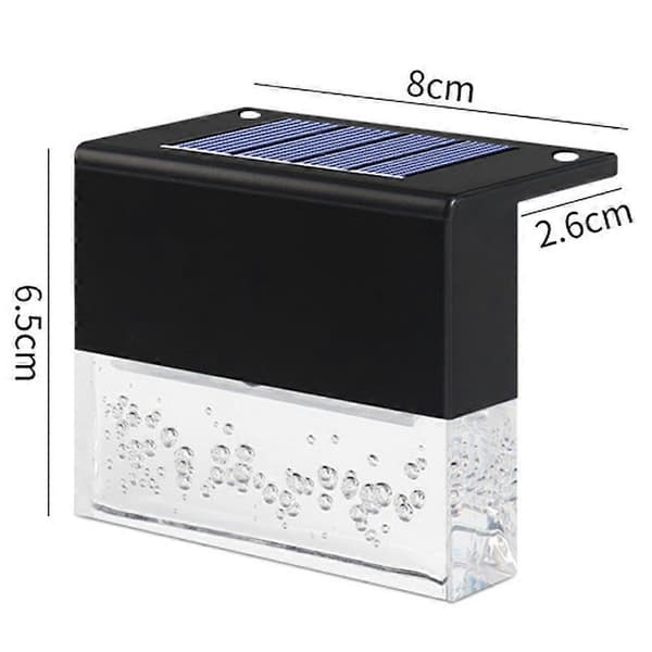 4-pack Solcellsdäckslampor, LED Solcellstrapplampor Utomhus Staket Solcellslampor För Trappor, Terrasser, Räcken, Pooler,