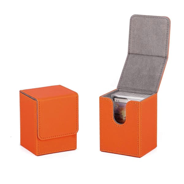 Kortlekslåda Kortfodral, Rymmer 100 Samlarkort Orange