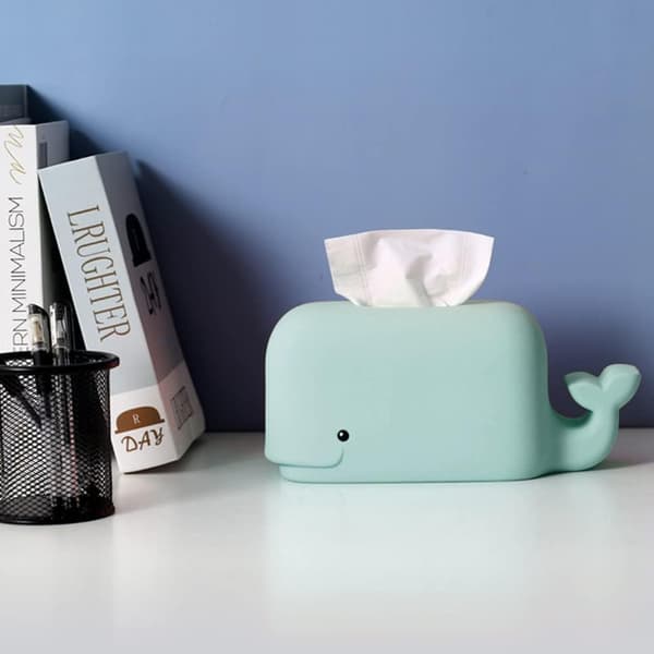 Silikonvävnadsbox, söt valvävnadsbox, 3D-tecknad vävnad