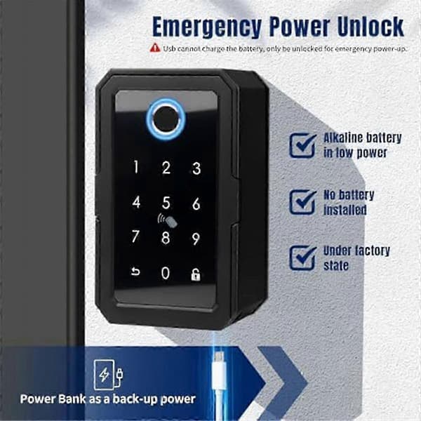 2025 Smartkey Låsbox, Trådlös Smartlåsbox för Hemnycklar, Elektronisk Nyckelbox App Digital Kod Bluetooth Nyckelsafe för Värd