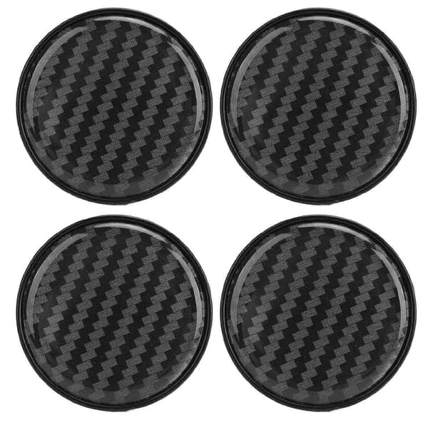 4 st Hjulkapslar Plast Universal Kolfiberstil Centrum Navkapsel Skydd 54mm Ytterdiameter