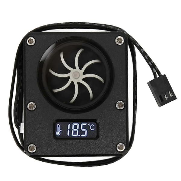 PC Vattenkylning Flödesmätare Indikator 12V Liten 3pin Svart